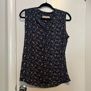 Sleeveless Floral Blouse LOFT | size medium